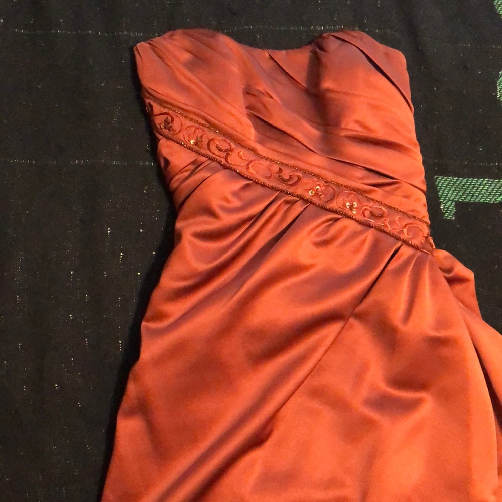 Floor length bridesmaid dress